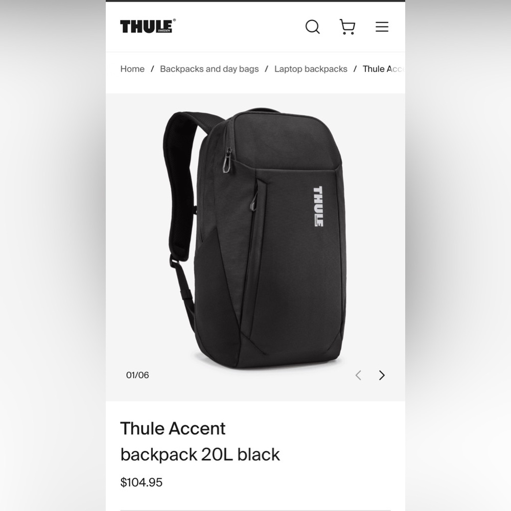 Thule Accent Backpack 20L black